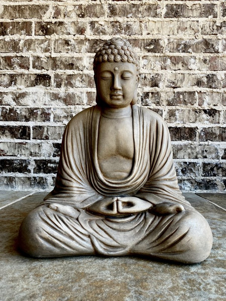Buddha Meditating Garden Statue 17" High